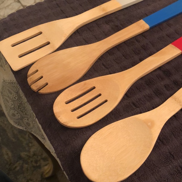 Colorful Bamboo Kitchen Utensil Set - Picture 3 of 7